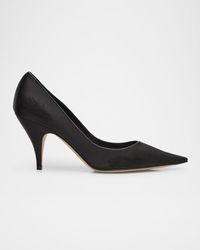 The Row - Distressed Satin Classic Pumps - Lyst