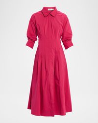 Jonathan Simkhai - Jazz Pintuck Midi Shirtdress - Lyst