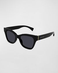 Gucci - Essential 52mm Cat Eye Sunglasses - Lyst