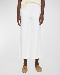Theory - Terena Precision Ponte Cropped Wide-Leg Pant - Lyst