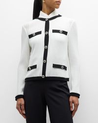 Misook - Recycled Pointelle Knit Button-Down Jacket - Lyst