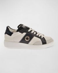 CoSTUME NATIONAL - Mix-Leather Low-Top Sneakers - Lyst