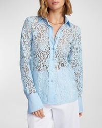 Robert Graham - Priscilla Button-Down Floral Lace Shirt - Lyst