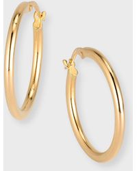 Roberto Coin - 18k Gold Round Hoop Earrings, 25mm - Lyst