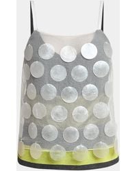 Marni - Sleeveless Disc-Embellished Layered Top - Lyst