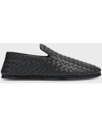 Bottega Veneta - Intrecciato Woven Leather Slipper Loafers - Lyst