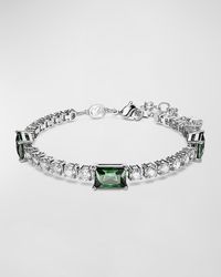 Swarovski - Matrix Rhodium-Plated Crystal Tennis Bracelet - Lyst