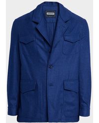 Stefano Ricci - Wool And Silk Flap-Pocket Chore Jacket - Lyst