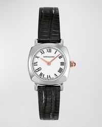 Ferragamo - 23Mm Soft Square Watch With Leather Strap - Lyst