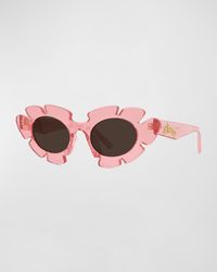 Loewe - Flower Acetate Cat-Eye Sunglasses - Lyst