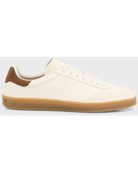Loro Piana - Tennis Walk Leather Low-Top Sneakers - Lyst