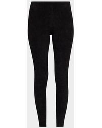 Alice + Olivia - Lennox Mid-Rise Suede Leggings - Lyst