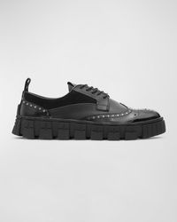 Karl Lagerfeld - Wingtip Brogue Studded Derby Shoes - Lyst