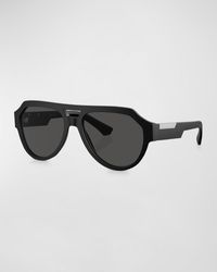 Dolce & Gabbana - Dg4466 Acetate Double-Bridge Aviator Sunglasses - Lyst