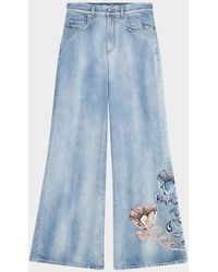 Dorothee Schumacher - Denim Love Faded Floral-Embroidered Denim Jeans - Lyst