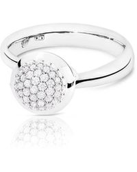 Tamara Comolli - Bouton 18k White Gold Pave Diamond Ring, Size 7 - Lyst