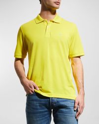 Jared Lang - Lightning Bolt Pima Cotton Knit Piqué Polo Shirt - Lyst