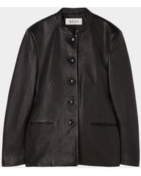 Rohe - Shaped Grain Leather Jacket - Lyst