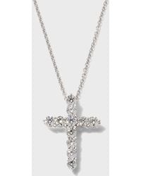 Roberto Coin - 18K Diamond Cross Pendant Necklace, 25X20Mm - Lyst