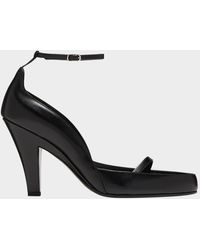 The Row - Calfskin Ankle-Strap Pumps - Lyst