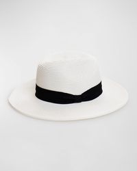 Pia Rossini - Tobago Straw Fedora With Bow Band - Lyst