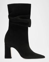 SCHUTZ SHOES - 85Mm Harriet Slouchy Suede Booties - Lyst