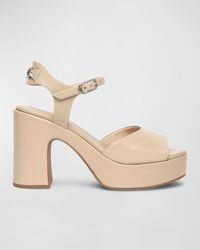 Nero Giardini - Leather Chunky Ankle-Strap Platform Sandals - Lyst