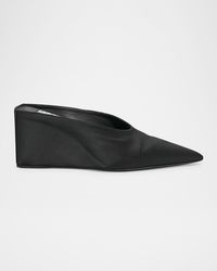 Alaïa - Satin Wedge Mules - Lyst