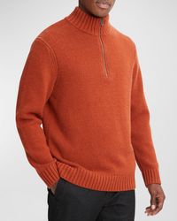 Vince - Wool-cashmere Quarter-zip Sweater - Lyst