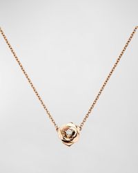 Piaget - Rose Gold Rose Diamond Necklace - Lyst