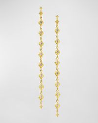 Armenta - 18k Yellow Gold Diamond Scroll Drop Earrings - Lyst