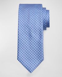 Eton - Geometric Woven Silk Tie - Lyst