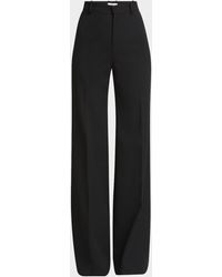 Chloé - Wool Grain De Poudre Flare Trousers - Lyst