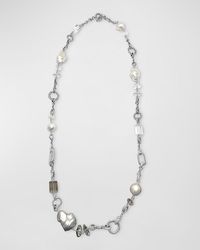 Stephen Dweck - Natural Quartz And Baroque Pearl Necklace In Sterling Silver - Lyst