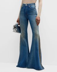 Cout de la Liberte - Heidi Embellished Super High-rise Bell Bottom Jeans - Lyst