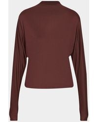 Vince - Draped Funnel-Neck Dolman-Sleeve Top - Lyst