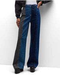 Moschino Jeans - Patchwork Bootcut Jeans - Lyst