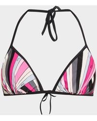 PUCCI - Iride-Print Triangle Bikini Bra Top - Lyst