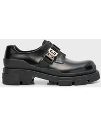 Givenchy - Terra 4G-Buckle Leather Derby Shoes - Lyst