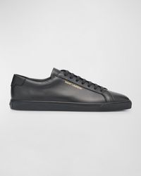 Saint Laurent - Andy Low-top Leather Sneakers - Lyst