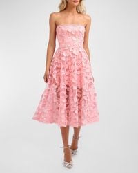 HELSI - Florence Strapless Lace Applique Midi Dress - Lyst