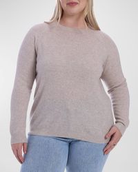 Minnie Rose - Plus Size Cashmere Crewneck Sweater - Lyst