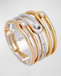 Krisonia - 18k Yellow And White Gold Ring With Diamonds, Size 7 - Lyst