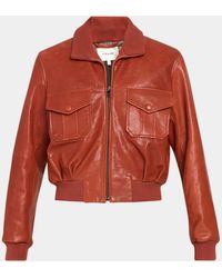 FRAME - The Ace Leather Jacket - Lyst