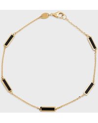 Frederic Sage - 18k Yellow Gold Black Onyx Inlay Bracelet - Lyst
