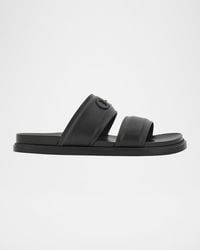 Ferragamo - Apos;S Saint Bartheva Padded Leather Double-Strap Slide Sandals - Lyst