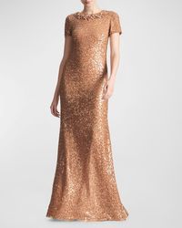 Sachin & Babi - Shiloh Rhinestone-Embellished Sequin Gown - Lyst