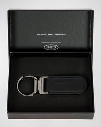 Porsche Design - Oval Leather Logo Keyring - Lyst