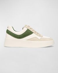 Vince - Warren Mixed Leather Court Sneakers - Lyst
