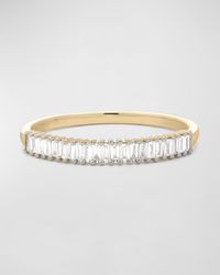 STONE AND STRAND - Up And Down Baguette Diamond Line Band, Size 5 - Lyst